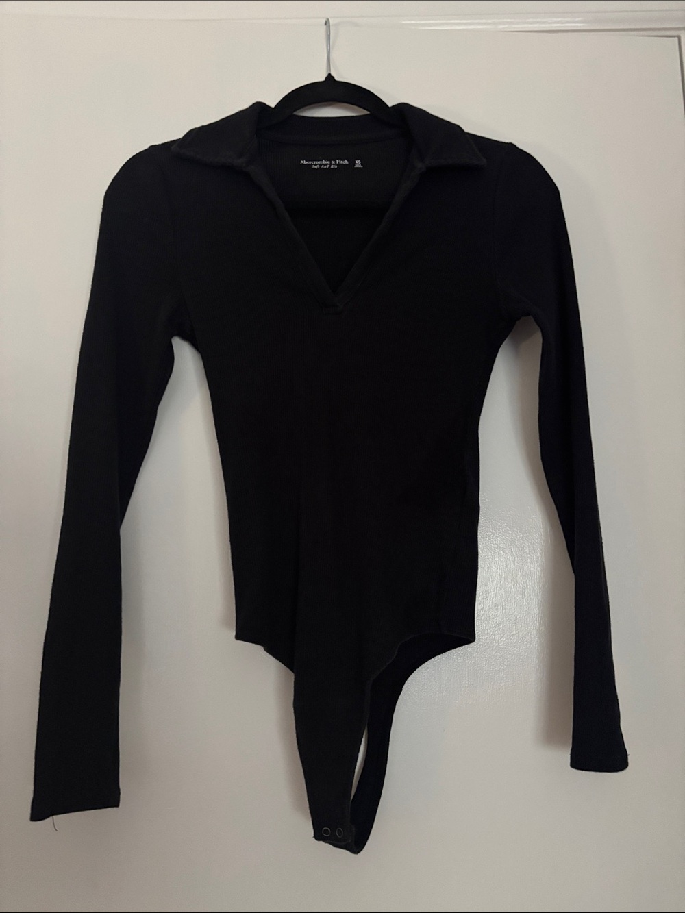 Abercrombie & Fitch Collard Black Bodysuit